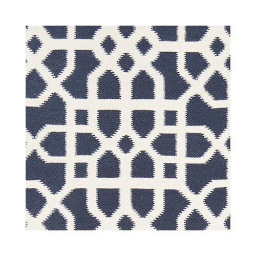 Tuft & Loom Tile Indigo/Cream Indoor/Outdoor Hand Woven Area Rug