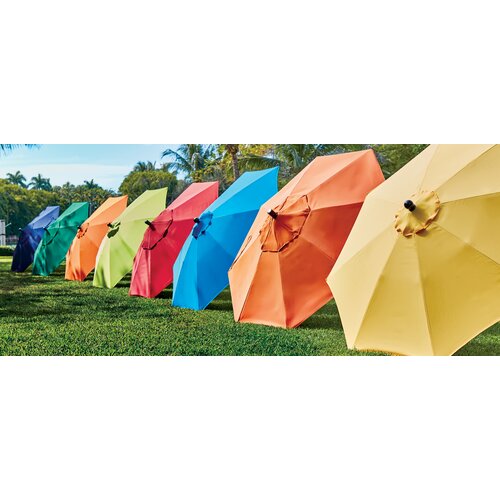 Darby Home Co Wellesley 9 Aluminum Market Push Tilt Umbrella