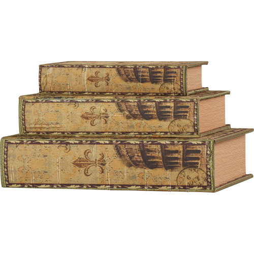Alcott Hill Waltham 3 Piece Wood Storage Book Set & Reviews Wayfair
