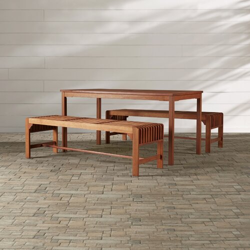 Charlton Home Lincoln 3 Piece Dining Set