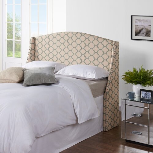 Brayden Studio Regis Patterned Upholstered Headboard