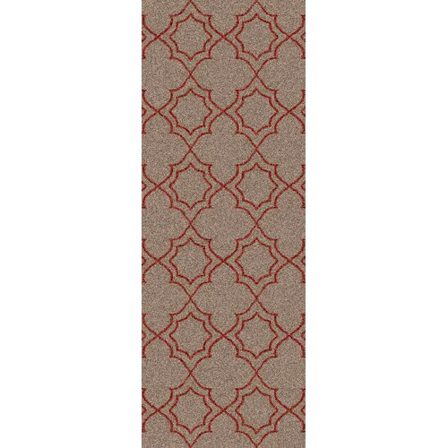 Langley Street Andrea Taupe/Cherry Area Rug