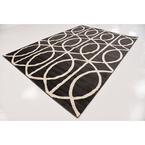 Trellis Dark Brown Area Rug by Unique Loom