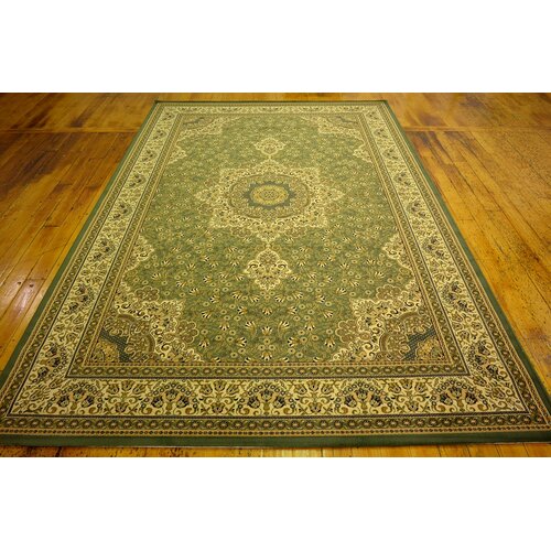 Kashan Green Area Rug | Wayfair