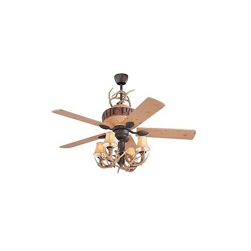 Loon Peak 52 Great Lodge Pine 5 Blade Ceiling Fan