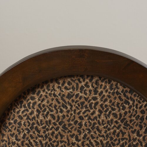 House of Hampton Leopard Print Distressed Fabric Arm Chair