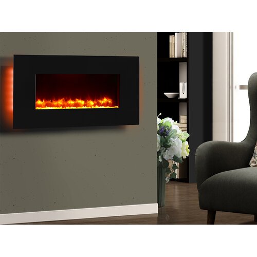 Puraflame Remote Control Wall Mounted Flat Panel Electric Fireplace