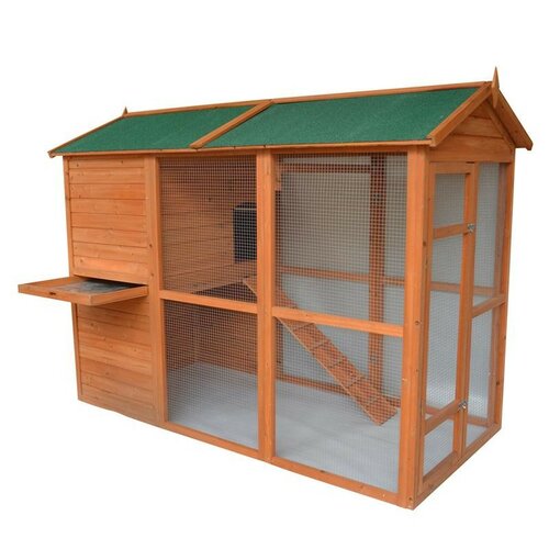 Pawhut Deluxe Large Backyard Chicken Coop/Hen House with Outdoor Run 