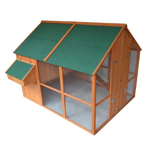 Pawhut Deluxe Extra-Large Backyard Chicken Coop/Hen House with Outdoor 