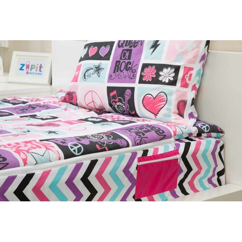 Zipit Bedding Rocker Princess 3 Piece Twin Comforter Set ...