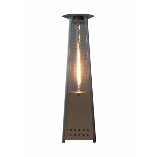 Triangle Shape Dancing Flame Outdoor Glass Tube Propane Patio Heater