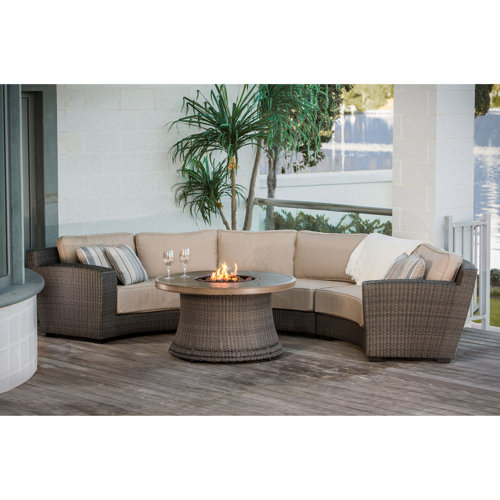 San Rafael 4 Pieces Fire Pit Seating Group with Cushion Wayfair