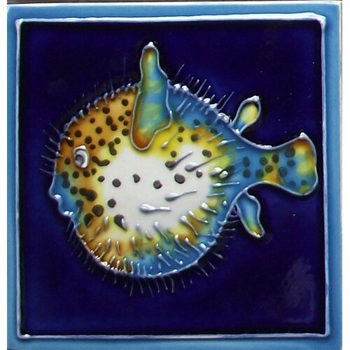 Continental Art Center Tropical Fish #3 Tile Wall Decor