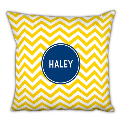 Chevron Block Personalized Cotton Throw Pillow by Boatman Geller