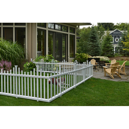 Zippity Outdoor Products Madison No Dig Vinyl Picket ... Zippity Outdoor Products Madison No Dig Vinyl Picket