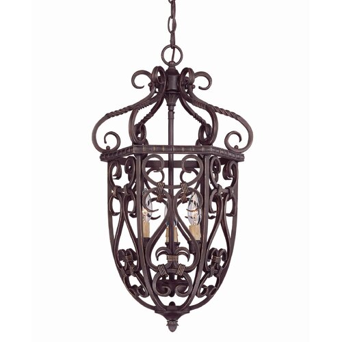 Savoy House Bellingham 3 Light Cage Foyer Pendant