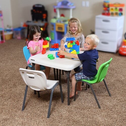 Armless Contemporary Childrens Stacking Chair by Lifetime