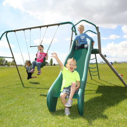 Climb and Slide Play Swing Set by Lifetime