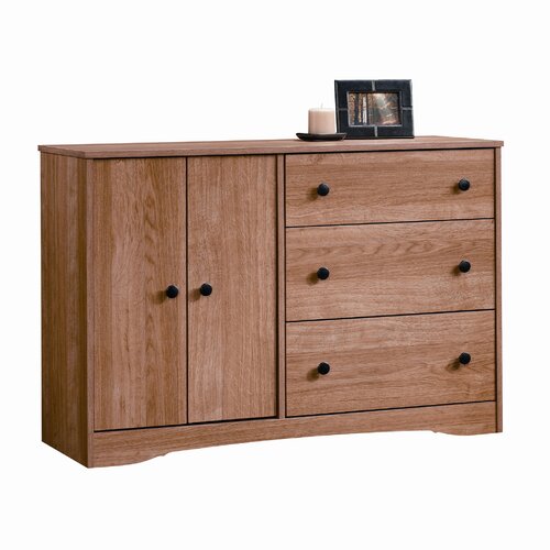 Sauder Beginnings 3 Drawer Combo Dresser in Highland Oak