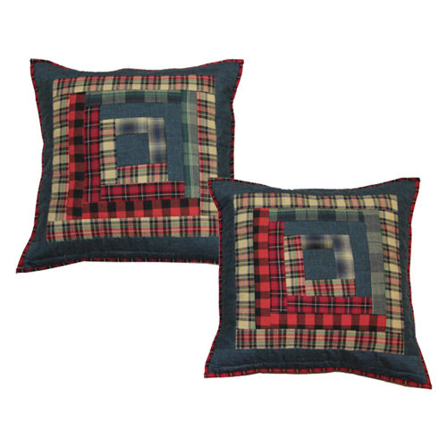 Log Cabin Cotton Throw Pillow Wayfair