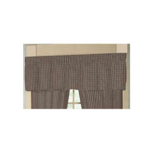 Brown and White Plaid 54 Curtain Valance by Patch Magic