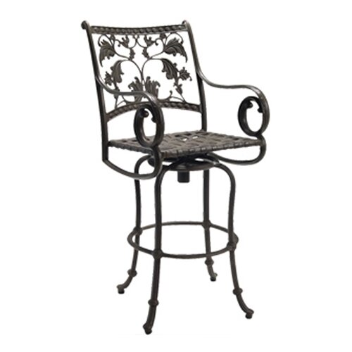 Old Gate 34.6 Bar Stool with Cushion by Woodard Landgrave