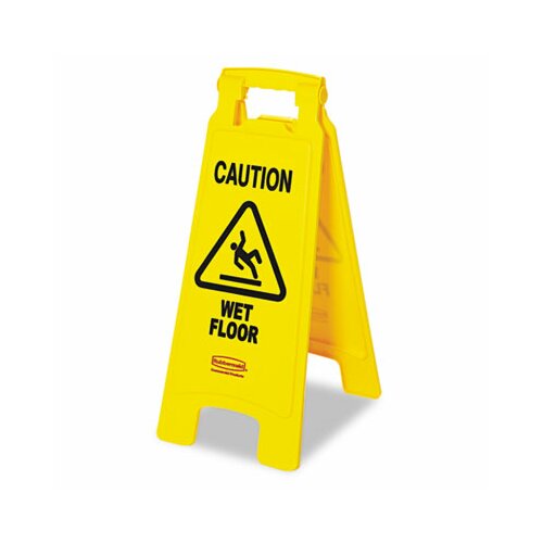 Rubbermaid Commercial Multilingual Caution Floor Sign