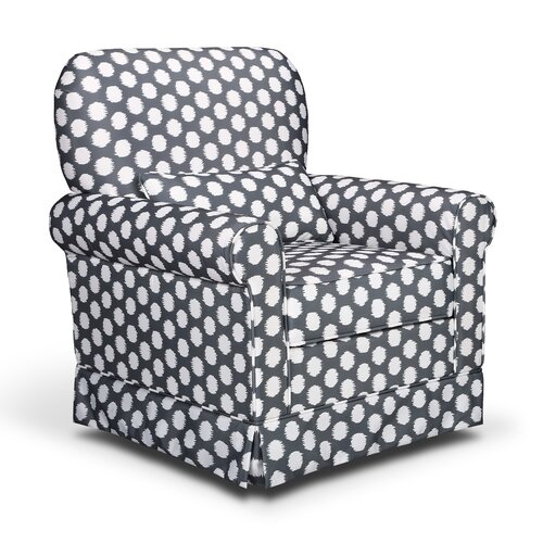 Polka Dot Upholstered Swivel Glider by Storkcraft