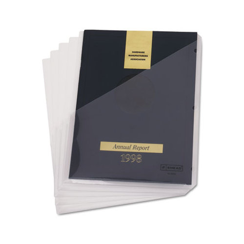 Slash Pocket Jackets, Letter, Polypropylene, Clear, 5/Pk Wayfair