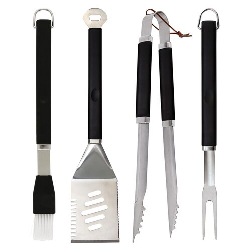 Piece Plastic Finger Grip Grilling Tool Set by Mr. Bar B Q