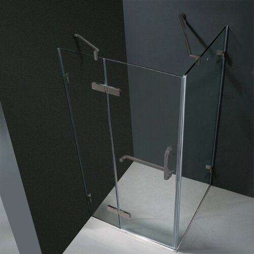 Vigo 32 W x 32 D x 73.38 H Pivot Door Frameless Shower Enclosure