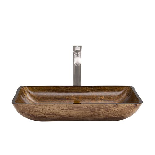 Vigo Glass Vessel Sink and Otis Faucet Set