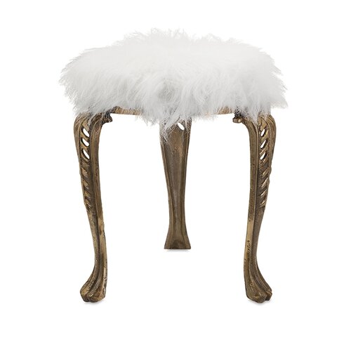 IMAX Nikki Chu Neely Fur Stool