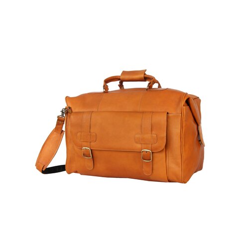 David King 19 Leather Laptop Weekender Duffel