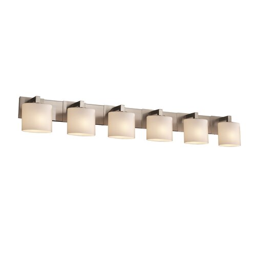 Justice Design Group Fusion Modular 6 Light Bath Vanity Light