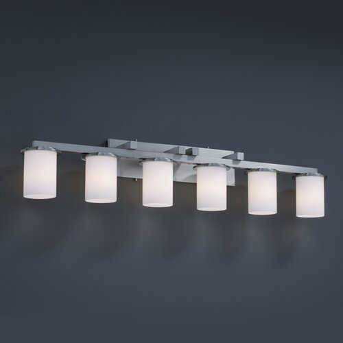 Justice Design Group Dakota Fusion 6 Light Bath Vanity Light