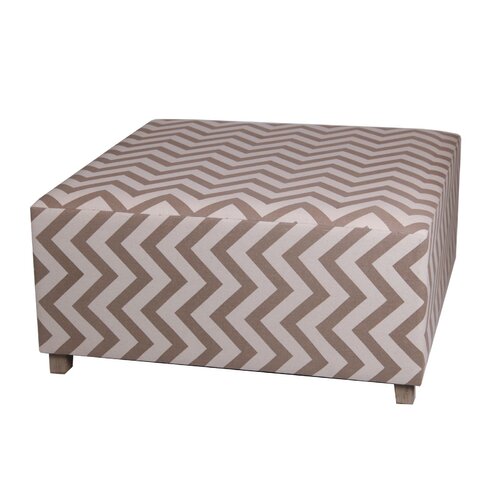 Chevron Square Ottoman by Privilege