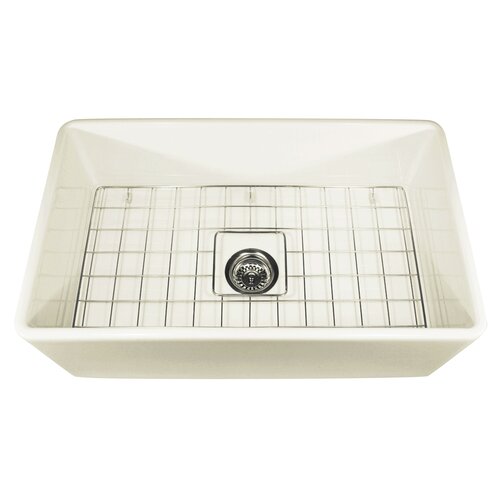 Cape 30.25 x 18 Bisque Fireclay Farmhouse Kitchen Sink by Nantucket