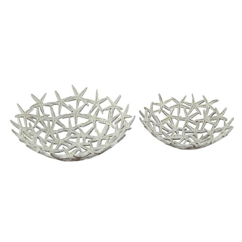 Crestview 2 Piece Starfish Decorative Bowl Set