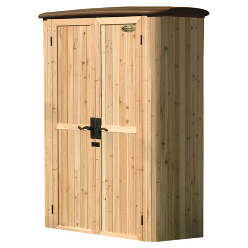 suncast 5 ft. w x 3 ft. d vertical cedar storage shed