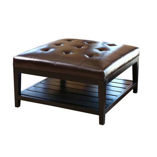 Abbyson Living Villagio Leather Coffee Table Ottoman & Reviews Wayfair