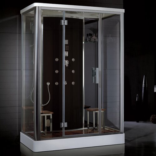 Platinum 59 x 35.5 x 87.4 Neo Angle Door Steam Shower by Ariel Bath