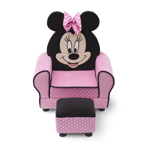 Delta Children Minnie Mouse Kids Club Chair & Ottoman