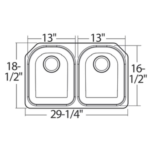 1800 Series Double Bowl Kitchen Sink