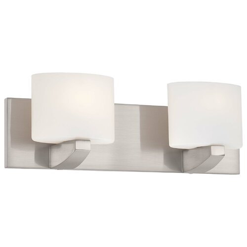 Modern Craftsman Bath 2 Light Vanity Light by Minka Lavery