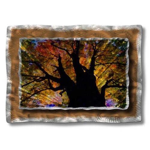 Brilliant Branches by Ash Carl Original Painting on Metal Plaque by