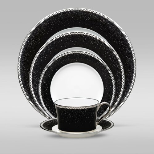 Pearl Noir 5 Piece Place Setting by Noritake