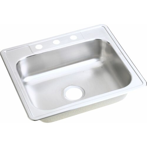 Dayton 25 x 22 Single Bowl Top Mount Kitchen Sink