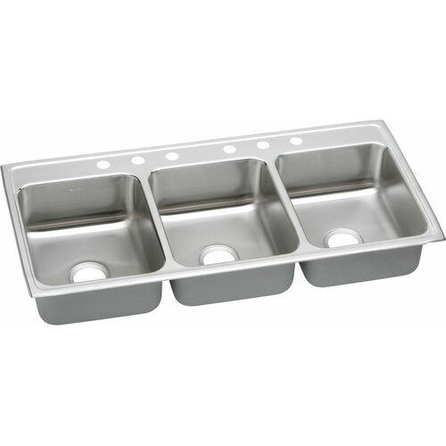 Lustertone 46 x 22 Triple Bowl Kitchen Sink