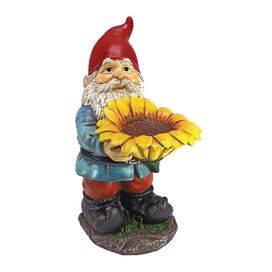 Sunflower Sammy Garden Gnome Statue